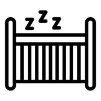 dormido concepto icono con zzz y cama ilustración vector