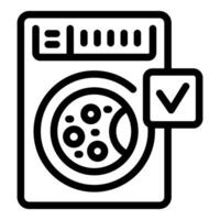 Washing machine icon with check mark vector