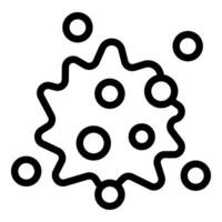 Black and white abstract bacterial cell icon vector