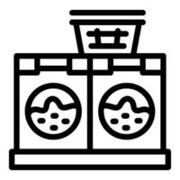 illustration of a laundry machine icon vector