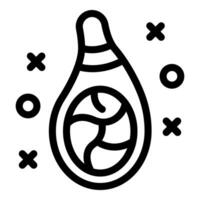Abstract avocado icon with geometric shapes vector