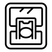 Abstract line art camera icon vector