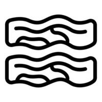 Black and white minimalist bacon icon vector