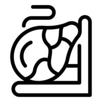 Abstract line art running person icon vector