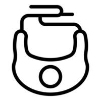 Line art icon of a bib or apron vector