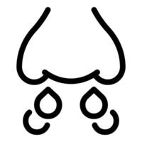 Stylized nose with piercing and dangling earrings icon vector