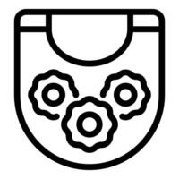 Baby bib icon with flower patterns vector