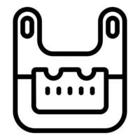 Black and white apron icon illustration vector