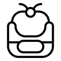 línea Arte mochila icono diseño vector