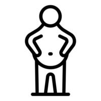 Stick figure with hands on hips icon vector