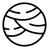 Simplistic black and white globe icon vector