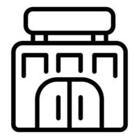 Line icon of a storefront vector