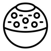 Simplified black and white drawing of a decorative easter egg vector