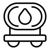 Flat design icon of simplified room heater vector