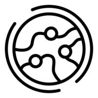 Simple black and white icon representing an electronic circuit board vector
