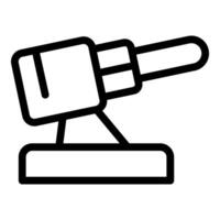Outline icon of a microphone vector