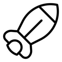 Simplistic flat design space rocket icon vector