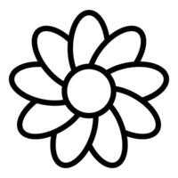 Simple daisy line art illustration vector
