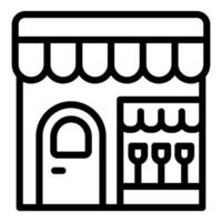 Simple line art of a storefront vector