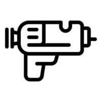 Black and white line art of electric drill vector