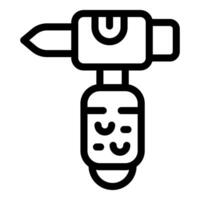 Black and white icon of handheld power drill vector