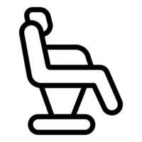 Simplified line art icon of a contemporary style armchair, perfect for web use vector
