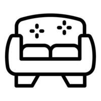 Line art icon of a comfortable sofa vector