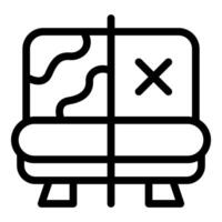 Abstract map concept on sofa icon vector