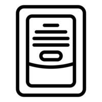 Smartphone icon with document display vector