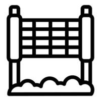 Volleyball net icon on white background vector