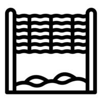Volleyball net icon on white background vector