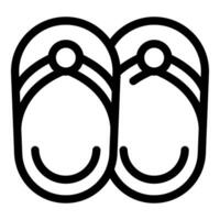 Black and white icon of flipflops vector