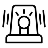 Simplified line art of an emergency siren, perfect for use in apps and websites vector