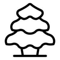 Stylized outline of a pine tree vector