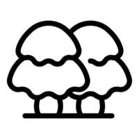 Simple black and white ice cream icon vector