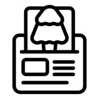 Black and white printer icon with paper and lamp vector