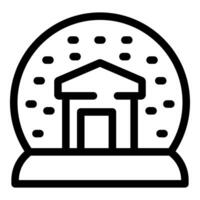 Snow globe line icon design vector
