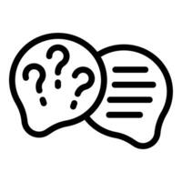 Speech bubbles with question marks and text icon vector