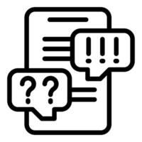 Question and answer speech bubbles icon vector