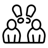 Creative icon of two people with shared thought bubble vector