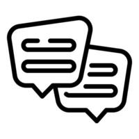 Speech bubbles icon outline design vector