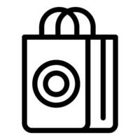 Shopping bag icon with speaker design vector