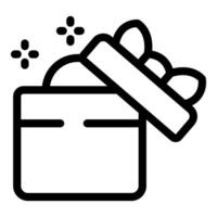 abierto regalo caja icono ilustración vector