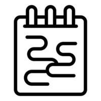 Simplified river path icon vector