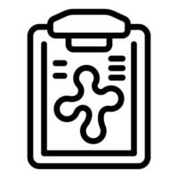 Clipboard with colorful puzzle piece icon vector