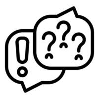 Speech bubbles with question and exclamation marks vector