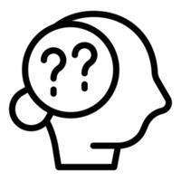 Confusion concept icon with question mark vector