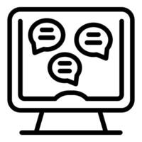 Online chat presentation icon vector