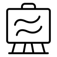 Abstract art on easel icon vector