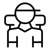 Icon of sitting person with invisible face vector